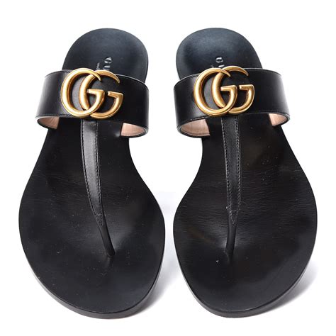 gucci bee thong sandals|authentic black Gucci thong sandals.